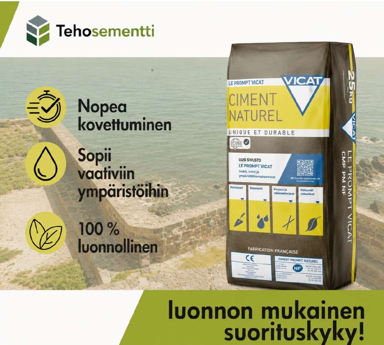 pikasementti meri- ja vedenalaisiin töihin